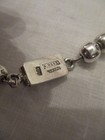 Vintage Taxco Mexico Sterling Silver Ball bead Heavy Necklace  19   60 Gm  8 5mm