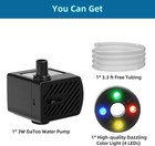 Submersible Water Pump With Led Lights For Fountain Pool Garden Pond Tank