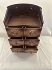 Vintage Wooden Sewing Box 6 Drawers Floral Design Hand Painted