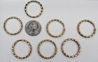 Lot 100 Key Rings   25mm 1  Split Ring   Hammered Gold Metal   Sturdy