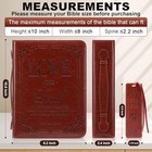 Ivghv Leather Bible Cover For Men  Premium Pu Leather Bible Cover Case Brown