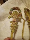 Vintage Curtain Tie Backs Holders Marked S76 Flowers Ornate 