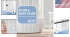 Clear Peva Shower Curtain Liners  72x72  3 Pack  Waterproof  Heavy Duty  Grom   