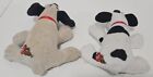 Vintage 1980s Pound Puppies Small Mini Tonka Puppy Purry 7  Plush - Lot Of 2