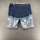 Pelagic High Performance Fishing Shorts Men Size 38 Blue Camouflage Drawstrings