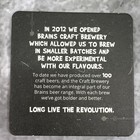 Brains Craft Brewery Advertising Beer Coaster Square 3 25 