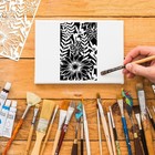 12 Pcs Abstract Geometric Texture Stencils For Painting  Mixed Stencils For Craf