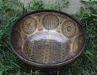 Buddha Foot Engraved Tibetan Large Singing Bowl - Healing Meditation Yoga Chakra