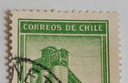 Correos De Chile   Green Postage Stamp   40cts Cobre Stamp