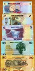 Set Sierra Leone  1  2 5 10 20 Leones  2022  P-new  Unc   Revalued  Redesigned