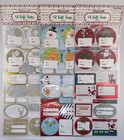 126 Pieces Christmas Gift Tags Labels Santa Reindeer Stickers Self Adhesive