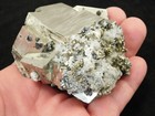Larger  Pyrite Crystal Cube Cluster With Druzy Quartz Crystals Peru 406gr