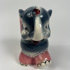 Vintage Elephant Bank Ceramic 5  Japan Coin Piggy Bank Nursery Figurine Kitsch