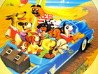 Bits And Pieces 500 Piece Round Puzzle Dogs On The Beach Complete 19 5   Diamete