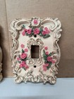 Vintage Style Cottage Floral Light Switch Cover Arnat Victorian Ornate Used