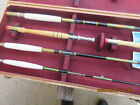 Harnell Rods In Original Wood Case  mint   2  Trolling Rods  And  1  Light Wt