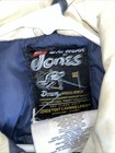 Vintage 70 s Ski Jones Beige Navy Blue Western Puffer Down Filled Jacket