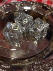 Realistic Artificial Fake Food Six 6 Acrylic Ice Cubes Display Stage Prop Bsmnt