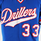 Tulsa Drillers Game-worn Jersey  33 Blue 1988 Anniversity Patch Coa 100  Auth   