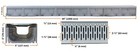 Drainage Trench  Channel Drain Galvanized Steel Grate - 3 X 39  -  117  Total 