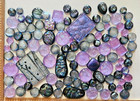 100 Plus Assorted Handcrafted Dichroic Glass Cabochons lot jewelry Making coe 90