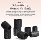 Eramic Hair Rollers For Women - Black  8 Count  pack Of 1    Self-grip Hair Curl