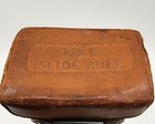 Vintage K e Keuffel Esser Wood Slide Rule Magnifying Cursor Leather Case Usa