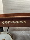 Vintage Greyhound Metal Pull Wagon 20    Original Steel Toy White Wheels Rare