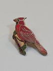 Cardinal Red Bird On Branch Lapel Pin