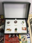 Large Vintage Sports Card Lot Baseball Basketball Topps Donruss   Red Sox Pins
