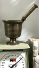 Antq Heavy Large   Small Bronze Brass Mortar Pestle Pharmacy Apothecary -france 