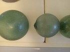Set Of 7 Antique Heavy Weathered Thick Glass Fishing Float Various Sizes