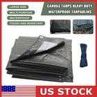 Heavy Duty Tarp Poly Tarpaulin Boat Tent Waterproof Outdoor Canopy Shade Cover