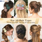 12 Pcs Multicolor Flat Hair Clips   Flat Claw Clip For Women  Matte Non-slip Flo