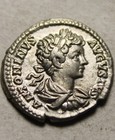 Rare Genuine Ancient Roman Silver Coin Denarius 210 Caracalla Sol Globe Spear