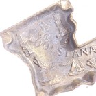 Vintage Louisiana Souvenir Metal Ashtray State Shape