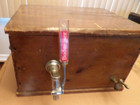 Vintage antique Wooden Insulated Beer Keg Tap Ice Box Coil Cooler Jockey Box