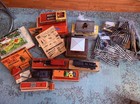 Lionel Electric Train Set Mixed Lot Locomotive Crane Car Caboose Track Building