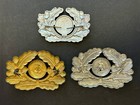 East German Military Cap Badges Lot Of 3 Ddr Gdr Nva