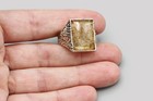 925 Sterling And Agate Mens Ring Size 9 75  Southwestern Jewelry  Etched Wings