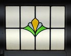 Pretty Badge Old English Leaded Stained Glass Window 20 1 2 x 16 3 4 