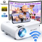 Vankyo Wireless 4k Projector 1080p Led Wifi Video Home Theater Cinema W  Screen
