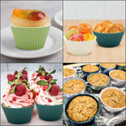 24 Pack Silicone Baking Cups Reusable Muffin Liners Non-stick Cup Cake Molds Set