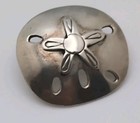 Vintage 1980 s Taxco Mexico Sand Dollar Pierced Earrings  925 Sterling 