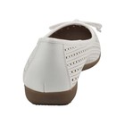 Ballet Flat Shoe  Womens Size 7 Or 8 White  Perforated  Brand New
