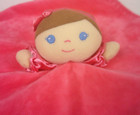 Baby Starters Lovey My First Doll Plush Rattle Head Security Blanket Blue Eyes
