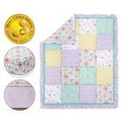Fresh Floral Patchwork 3 Piece Girl Baby Crib Bedding Set By The Peanutshell