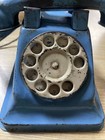 Dial  o Phone Antique Toy Rotary Phone Blue The Steel Stamping Co 