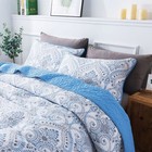Newlake Cotton Quilt Set Blue Classic Royal Pattern California King