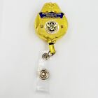 Tsa Id Holder Gold Enameled Logo On All Metal Retractable Id Reel
